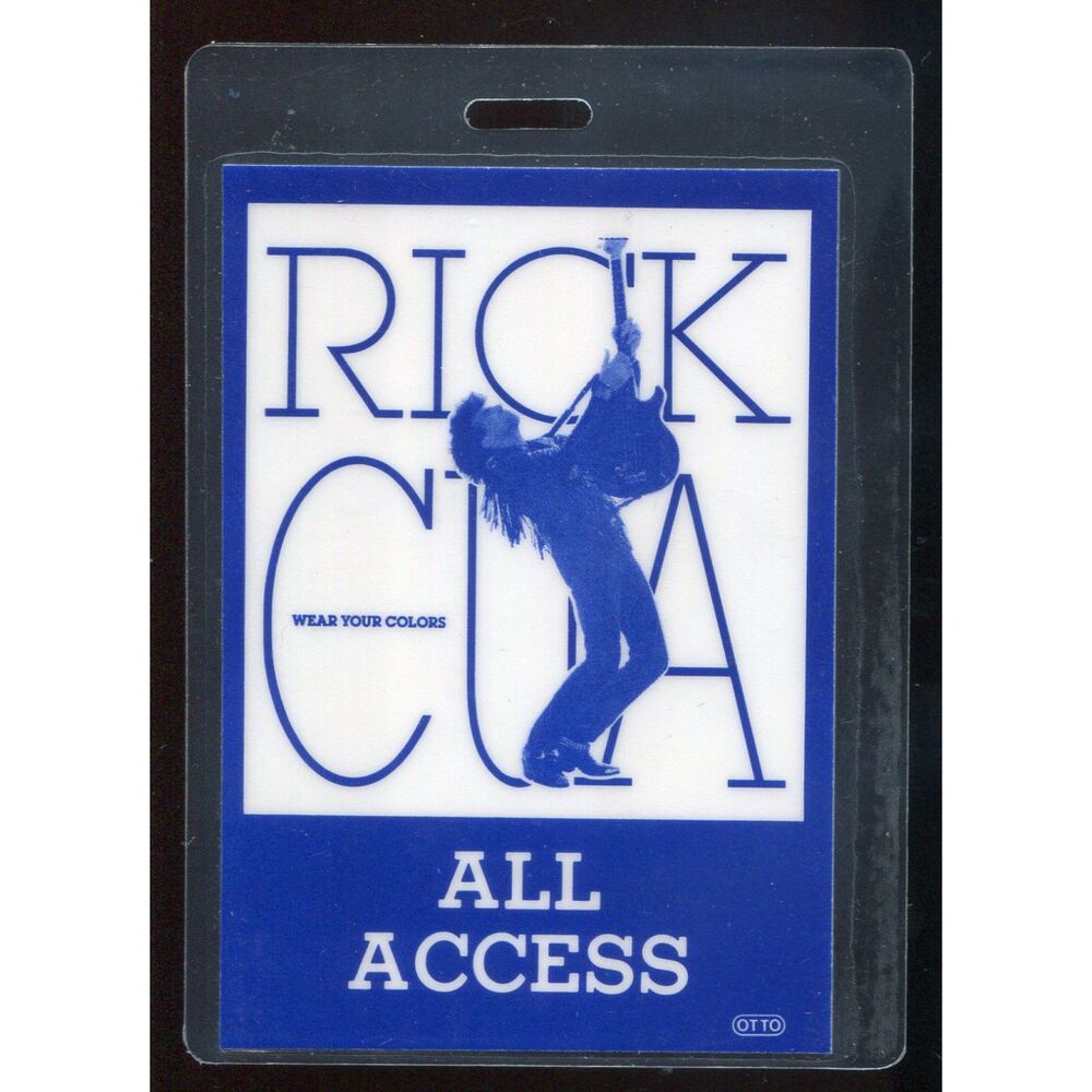 Vintage 1986 Rick Cua Concert Laminate Backstage Pass All Access